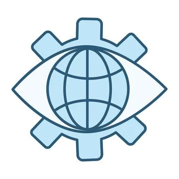 Colored Vision Icon. Overall Vision for Campaign Growth. Vector Icon of Eye.. Stock Illustration