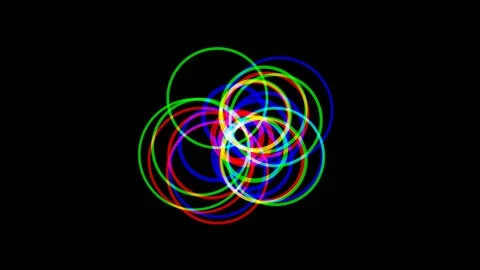 Colored VJ footage, background texture (Circles) Stock Footage 112741306