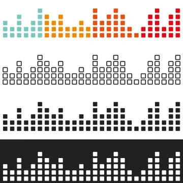 Colored volume graphic equalizer Stock Illustration