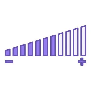 Colored Volume Icon. Volume Dynamics Vector Icon. Plus and Minus Sound Volu.. Stock Illustration