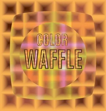 Colored waffles one after another 스톡 일러스트