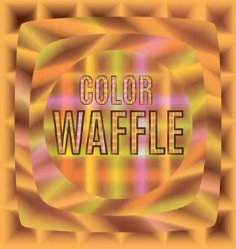 Colored waffles one after the other Stock Illustration