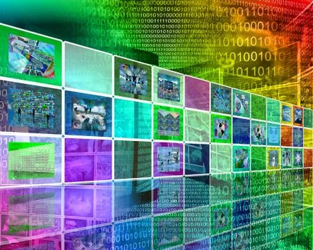 Colored wall Stock Illustration