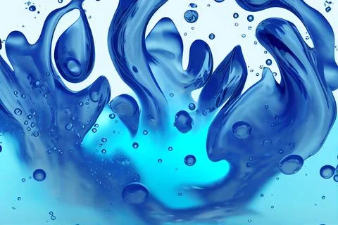 Colored water splash drops flow and falling drops isolated design elements. 스톡 일러스트