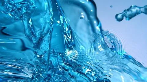 Colored water splash, Slow Motion Stock Footage