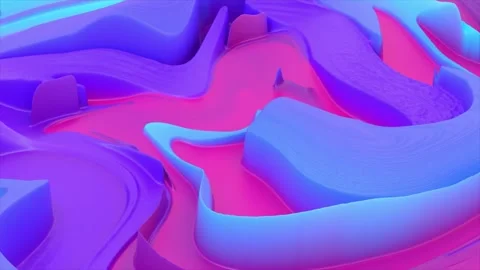 Colored wave abstract geometric lava background 4k Stock Footage 243586797