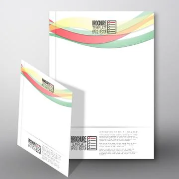 Colored wave background. Brochure, flyer or report for business, template vector イラスト素材