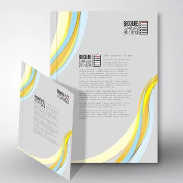 Colored wave background. Brochure, flyer or report for business, template vector イラスト素材