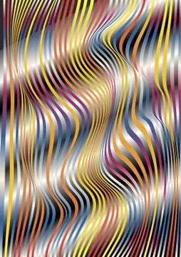 Colored wave vertical stripes. Stock Illustration