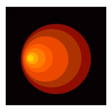 Colored waves on a black square Stock Illustration