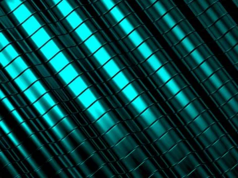 Colored waving shape with reflection 3d rendered  background Stock Illustration