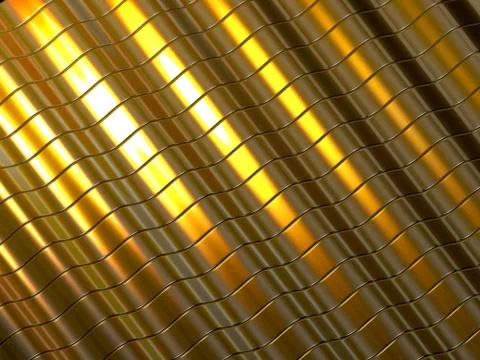 Colored waving shape with reflection 3d rendered  background Stock Illustration