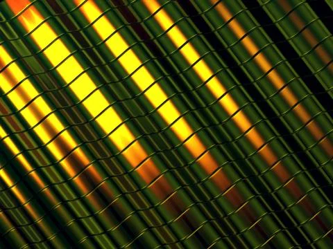 Colored waving shape with reflection 3d Stock Illustration