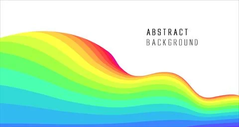 Colored wavy abstract graphics, vector background Stock Illustration