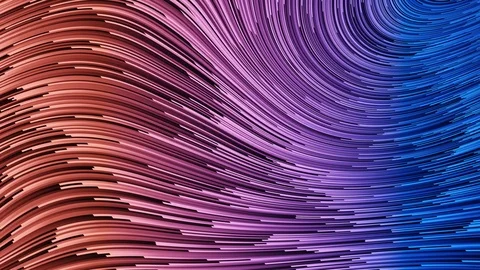 Colored wavy background. Abstract futuristic fractal motion Stock Footage 121720839
