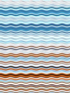 Colored Wavy Background. Dynamic Effect. Modern Pattern. 3d rendering イラスト素材
