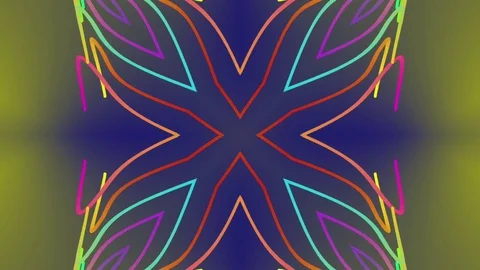 Colored Wavy Lines. Kaleidoscopic Stock Footage 73547789
