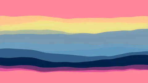 Colored wavy surface liquid background design 3d rendering loop animation Stock Footage 146835927