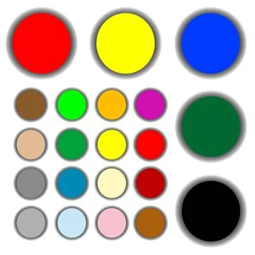 Colored web buttons isolated on white background colored web buttons, vect... Stock Photos