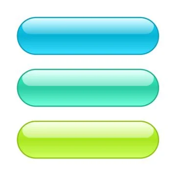 Colored web buttons. Rounded shape with outlines Stock-Illustration