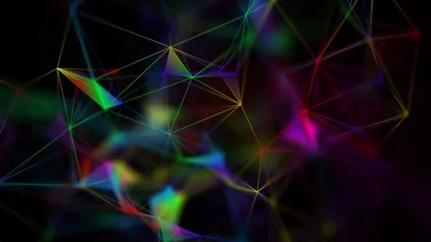 The colored web spins in space. seamless loop Stock Footage 80915903