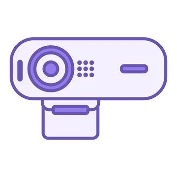 Colored Webcam Icon. Vector Illustration. Digital TV or Photo Camera Capabl.. Stock Illustration