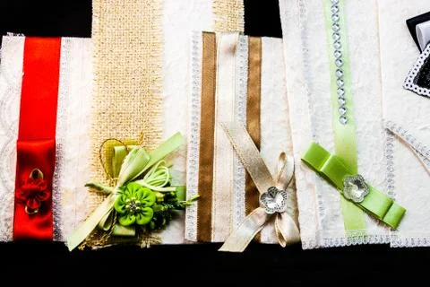 Colored wedding invitation Stock Photos