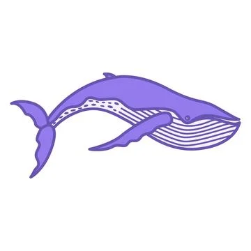 Colored Whale Icon. Vector Illustration. Marine Mammal, Killer Whale, Fish... Stock Illustration
