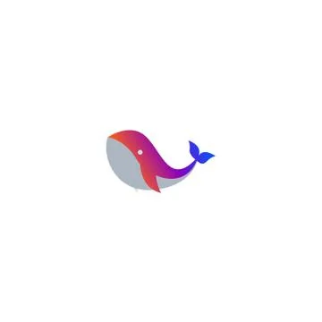 Colored whale Stock Illustration