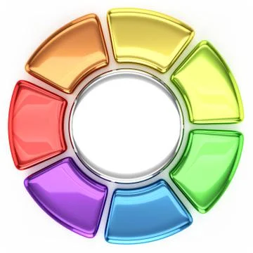 Colored Wheel Chart Stock Illustration
