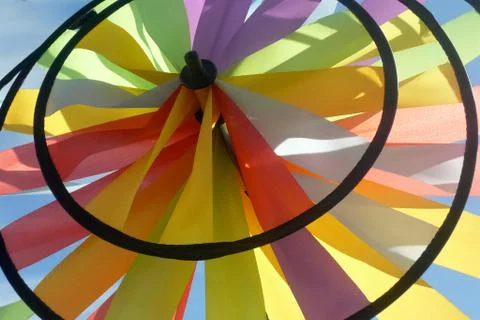 Colored windmil Foto stock