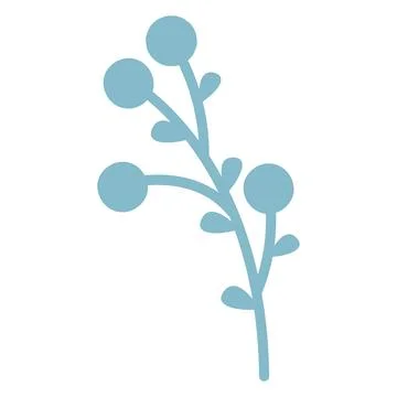 Colored winter tree branch icon Vector Stock Illustration