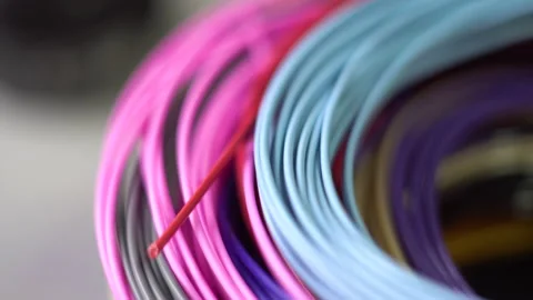 Colored wire 4K Video stock 155038108