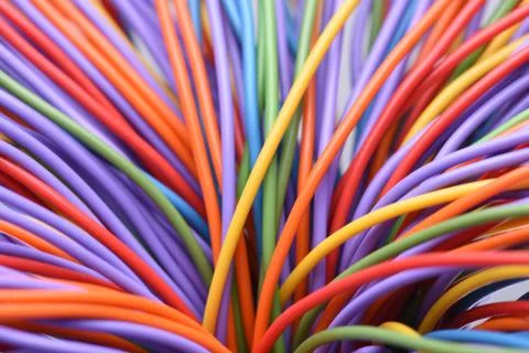 Colored wire and cable Stock Photos