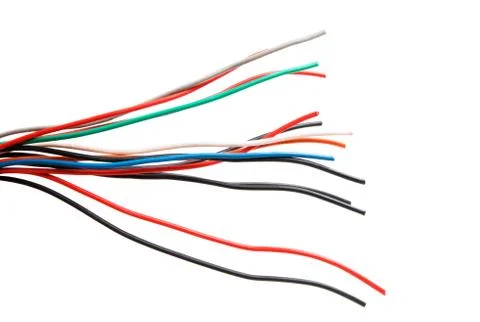 Colored wire isolated Stock Photos