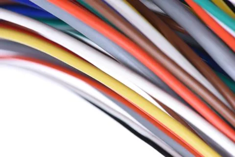 Colored wire line Stock Photos