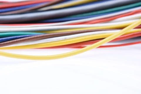 Colored wire line 스톡 사진