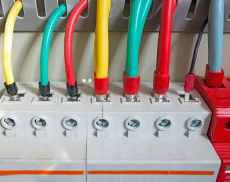 Colored wires Stock Photos