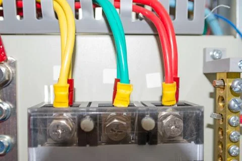 Colored wires Stock Photos