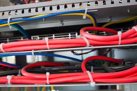 Colored wires Stock Photos