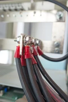 Colored wires Stock Photos