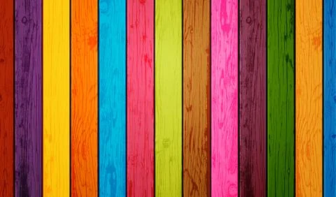 Colored wood planks background. Vector illustration Stock Illustration