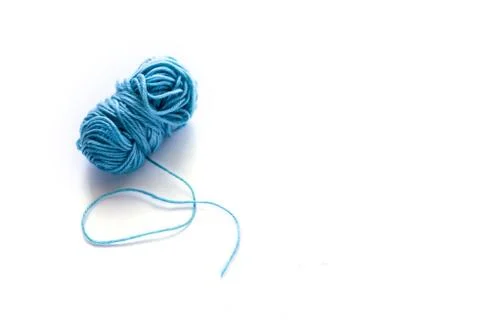 Colored wool isolated on the white background. Stock Photos