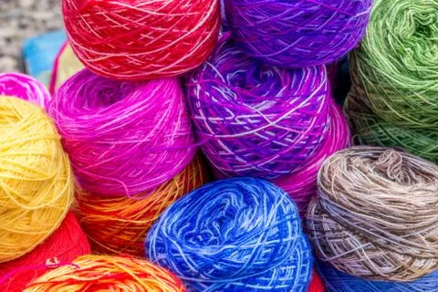 Colored wool Stock Photos