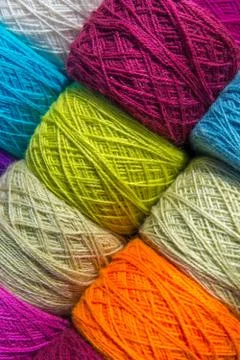 Colored wool Stock Photos