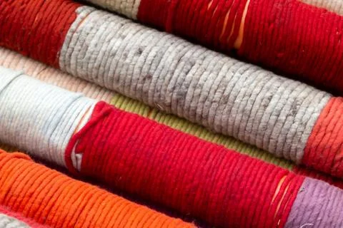 Colored wool yarn Fotos de archivo