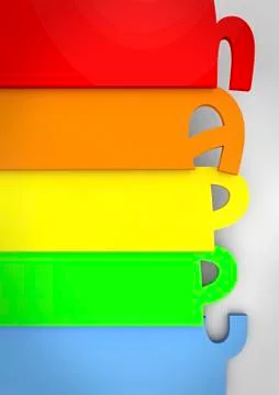 Colored word happy Stock Illustration