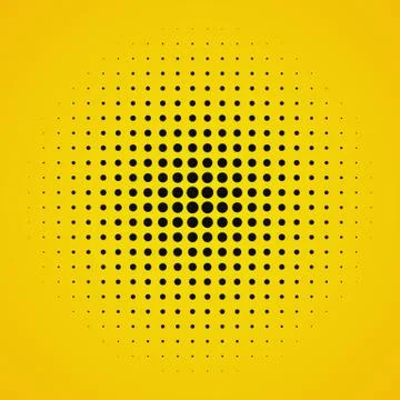 Colored yellow halftone background Stock Illustration