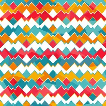 Colored zigzag seamless pattern Stock Illustration