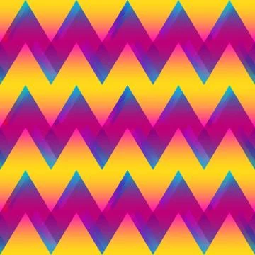 Colored zigzag seamless pattern Stock Illustration